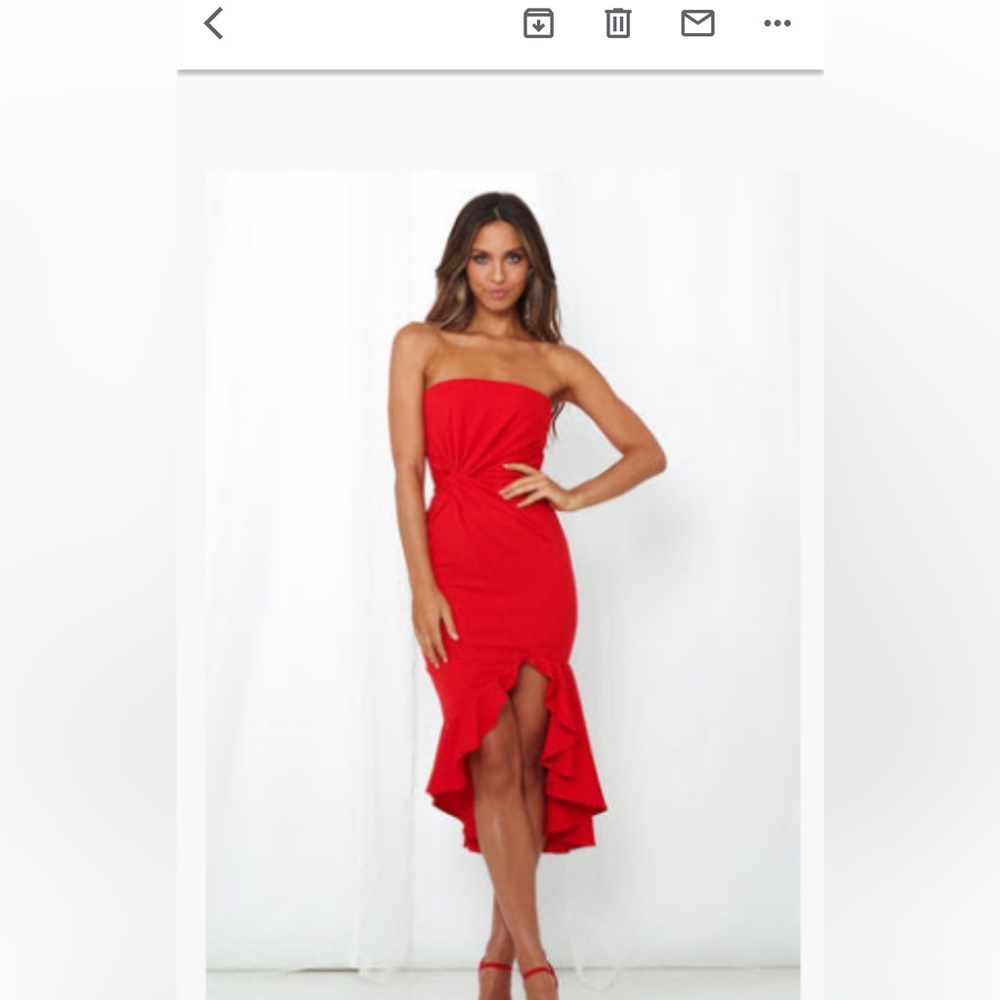 Night Shine Midi Dress Red , hello molly